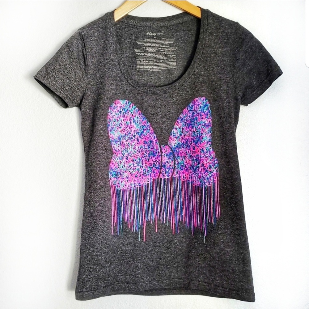 Disney Store Melted Minnie Mouse Bow Graphic Tee